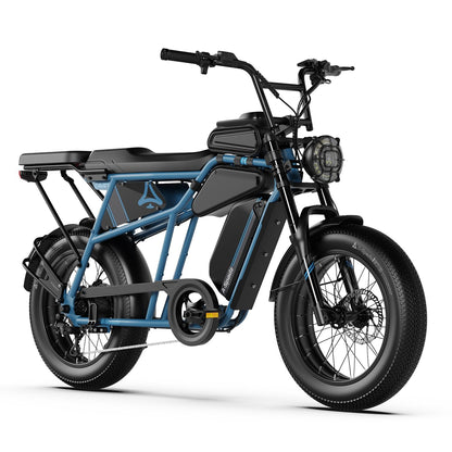 Cavet Air Fat Tire Electric Bike, 48V 250W Motor, 15.6AH Battery, 7-Speed Gears, Dual Seat, TFT Display, E-Bike for Men & Adults