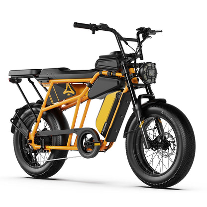 Cavet Air Fat Tire Electric Bike, 48V 250W Motor, 15.6AH Battery, 7-Speed Gears, Dual Seat, TFT Display, E-Bike for Men & Adults