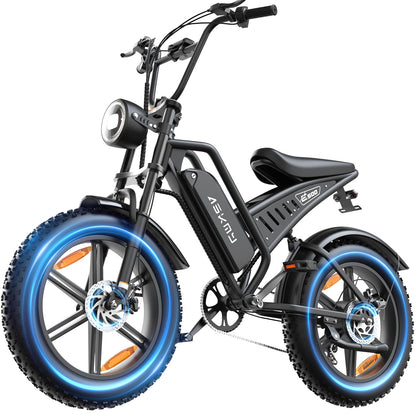 20" Fat Tire Electric Bike for Adults, 1500W Peak Motor E-Bike with 48V 15Ah Removable Battery, 60 Miles PAS Range, Dirt Electric Mountain Bicycles for Off Road and Commuting