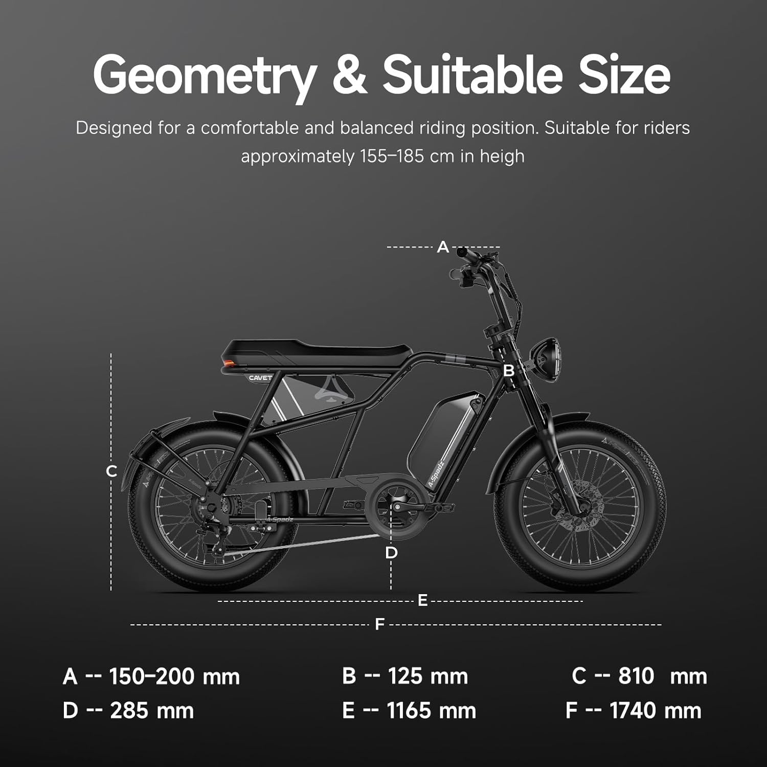 Cavet Air Fat Tire Electric Bike, 48V 250W Motor, 15.6AH Battery, 7-Speed Gears, Dual Seat, TFT Display, E-Bike for Men & Adults