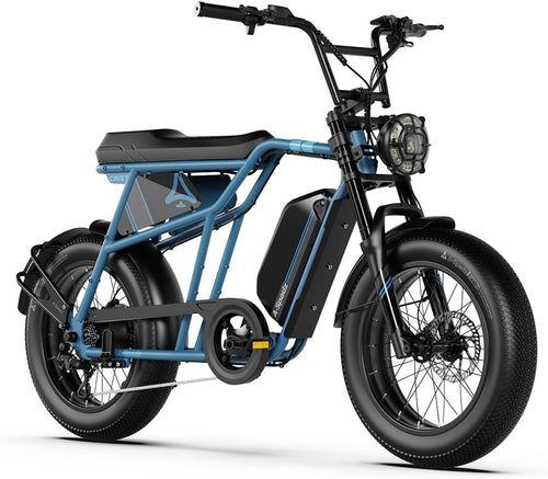 Cavet Air Fat Tire Electric Bike, 48V 250W Motor, 15.6AH Battery, 7-Speed Gears, Dual Seat, TFT Display, E-Bike for Men & Adults