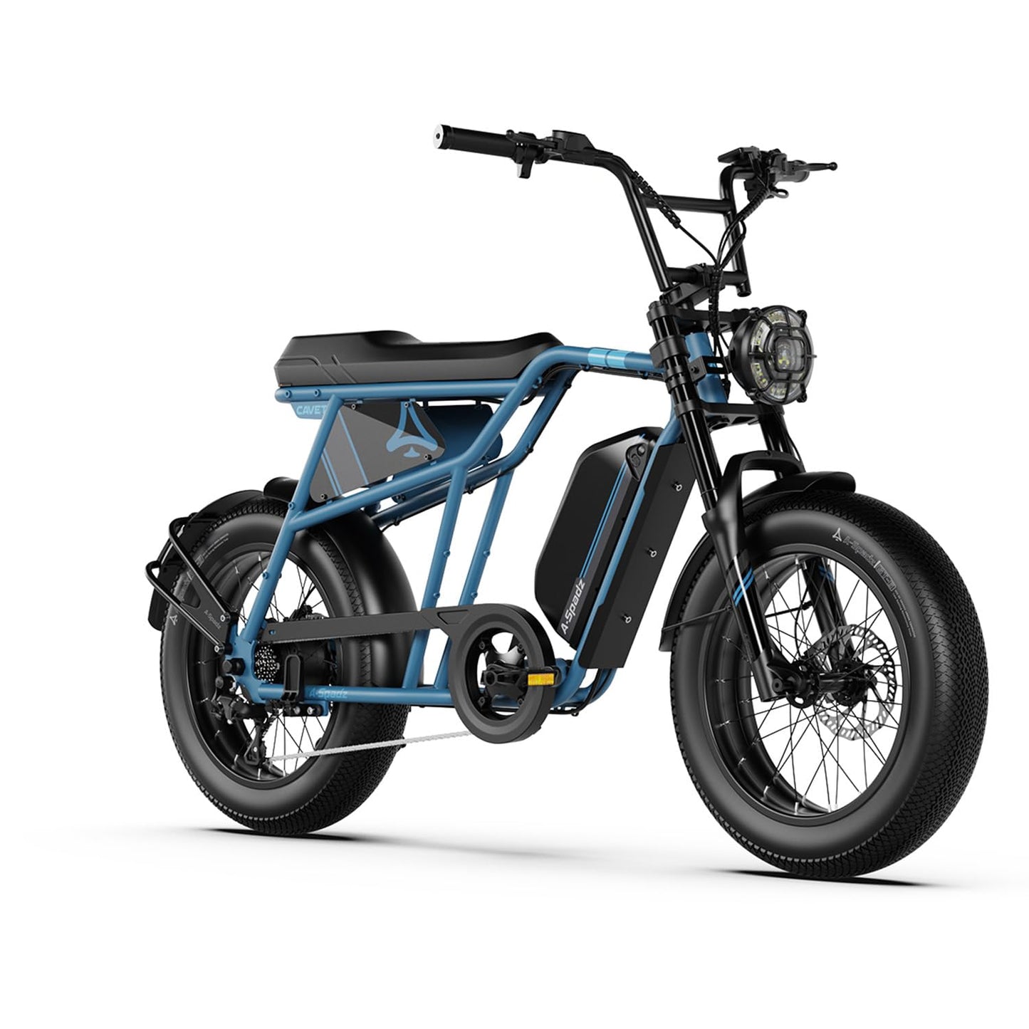 Cavet Air Fat Tire Electric Bike, 48V 250W Motor, 15.6AH Battery, 7-Speed Gears, Dual Seat, TFT Display, E-Bike for Men & Adults