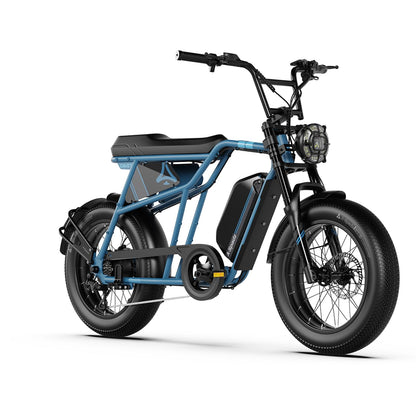 Cavet Air Fat Tire Electric Bike, 48V 250W Motor, 15.6AH Battery, 7-Speed Gears, Dual Seat, TFT Display, E-Bike for Men & Adults