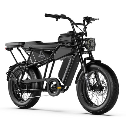 Cavet Air Fat Tire Electric Bike, 48V 250W Motor, 15.6AH Battery, 7-Speed Gears, Dual Seat, TFT Display, E-Bike for Men & Adults