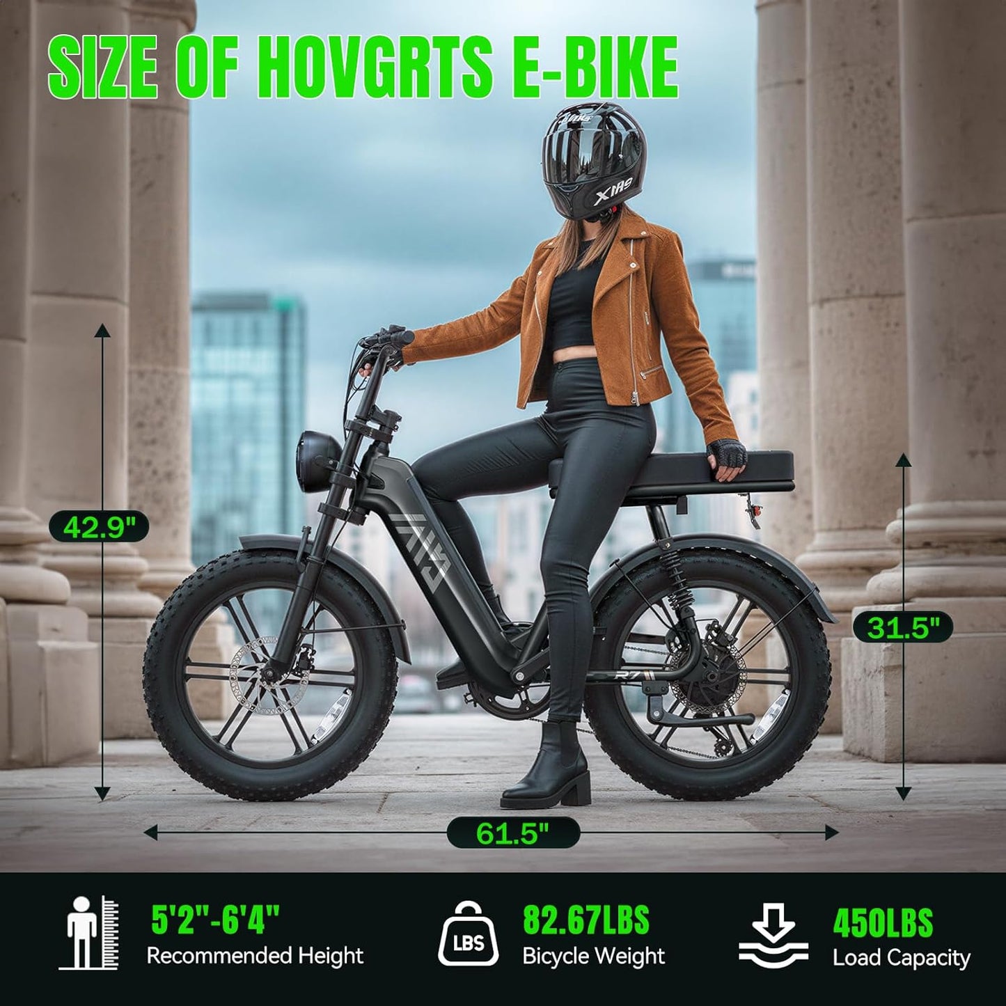 TST Electric Bike for Adults 1500W Peak 20" Fat Tire All-Terrain E-Bike 60 Miles Electric Dirt Bike for Road Sand Mountain Snow - 48V 15AH Battery Powered Electric Motorcycle for Adventure
